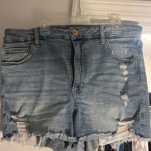 AE curvy high waisted shortie shorts